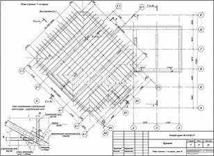 План стропил 1-го яруса, узел 8