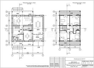 Планировка первого и второго этажа М 1:100