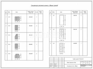 Спецификация окон и дверей
